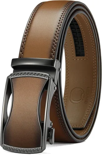 Vista 48 de CHAOREN Cinturón para hombre de cuero con trinquete - Ajuste personalizable, estilo sin esfuerzo (35 mm)