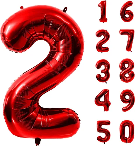 Vista 320 de Globos gigantes de helio de aluminio de 40 pulgadas, color negro, globos digitales grandes del número 0 para decoración de fiesta de cumpleaños