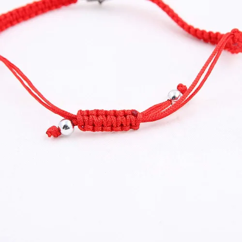 Vista 9 de MENGLINA Pulsera unisex hecha a mano de cuerda trenzada roja de la suerte Hamsa con dije de mal de ojo para mujer, pulseras ajustables y pacíficas