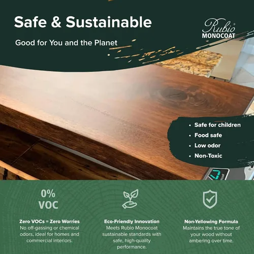 Vista 4 de Rubio Monocoat SheenPlus 2,080 ft² Potenciador de brillo con aspecto satinado 0% COV y acabado de madera para superficies interiores, muebles