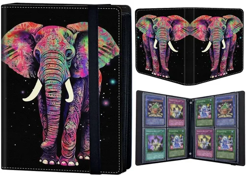 Vista 23 de Carpeta de tarjetas coleccionables de 4 bolsillos para 320 tarjetas, libro con banda elástica que se adapta a la mayoría de tarjetas