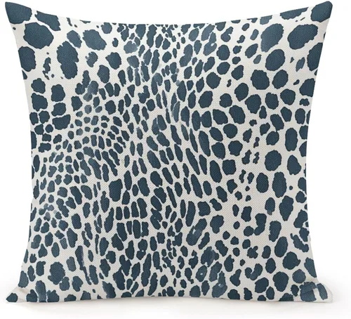 Vista 8 de Fundas de almohada de granja con cremallera de 16 x 16 pulgadas, estampado de leopardo y guepardo blanco y negro, fundas de almohada decorativas