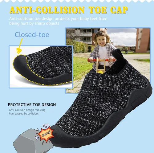 Vista 4 de STQ Zapatos deportivos ligeros para niños y niñas pequeños