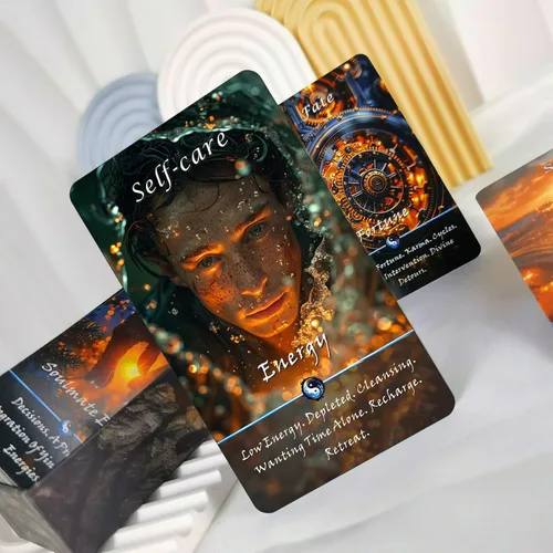 Vista 6 de Yin y Yang Tarjetas de Oráculo, Baraja de Oráculo de Conexión del Karma de 68 Tarjetas, Herramienta de Guía Espiritual para Principiantes