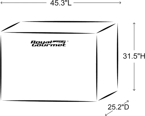 Vista 2 de Royal Gourmet CR4014 - Cubierta para parrilla de 45 pulgadas, cubierta de poliéster Oxford duradero para barbacoa al aire libre, resistente al agua