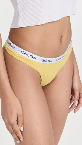 Vista 4 de Calvin Klein Tanga de algodón con logotipo para mujer paquete múltiple Multi