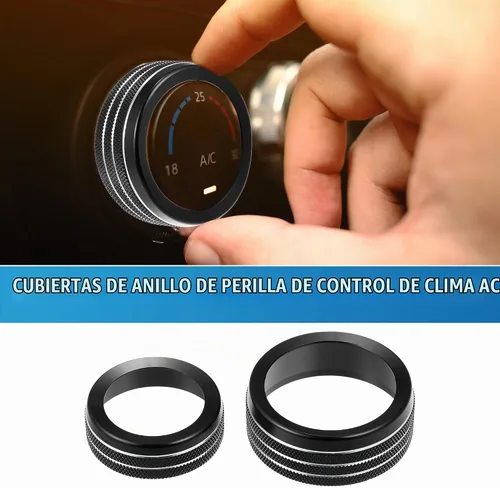 Vista 2 de 3 piezas Calcomanías para Perillas de Aire Acondicionado de Automóvil Cubierta de Perilla de Interruptor de Radio AC para Dodge Durango 2017-2020