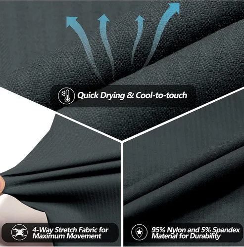 Vista 5 de Little Donkey Andy Bermudas de senderismo de secado rápido para mujer pantalones cortos de golf elásticos cintura elástica con cordón