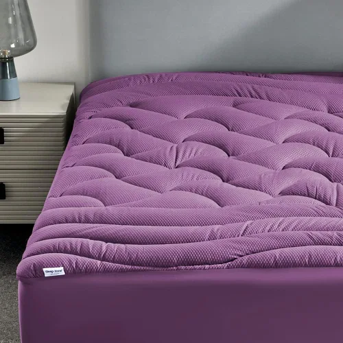 Vista 26 de SLEEP ZONE - Cubrecolchón refrescante, funda de colchón fresca, protector acolchado con zonas, transpirable y lavable, bolsillo profundo de 8-21