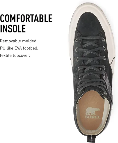 Vista 5 de Sorel Tenis Grit Mid WP para hombre, tenis de cuero impermeables