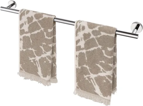 Vista 17 de HITSLAM Toallero negro mate de 19.8 pulgadas para baño, toallero de baño de acero inoxidable SUS304 montado en la pared, moderno soporte de toalla