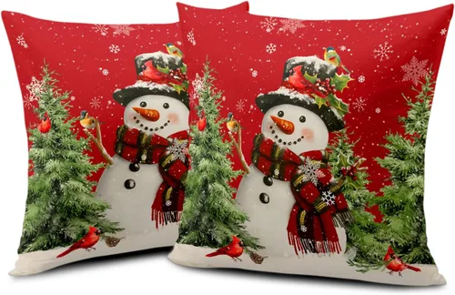 Vista 36 de Juego de 2 fundas de almohada patrióticas para exteriores, diseño de estrellas azules del 4 de julio, 16 x 16 pulgadas, fundas de almohada