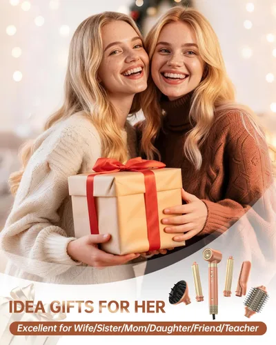 Vista 7 de Estilizador de aire caliente de 6 en 1 de webeauty [Doble voltaje], secador de pelo iónico negativo de alta velocidad con rizadores automáticos