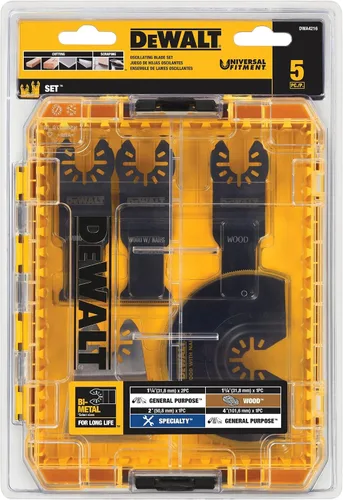 Vista 3 de DEWALT Kit de Cuchillas para Herramienta Oscilante, 5 Piezas (DWA4216)