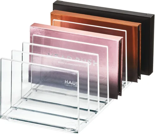 Vista 10 de iDesign The Sarah Tanno Collection - Organizador de cosméticos y esmaltes de uñas de plástico, 5 compartimentos, transparente