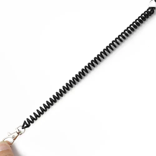 Vista 5 de TIHOOD 14PCS Spiral Retractable Spring Coil Keychain Theftproof Anti-lost Stretch Cord Safety Key Rings