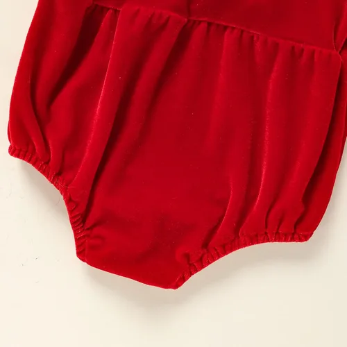 Vista 13 de GRNSHTS Ropa de primer cumpleaños para niña de terciopelo de un año de edad, mameluco de manga larga + diadema, 2 piezas de trajes de pastel