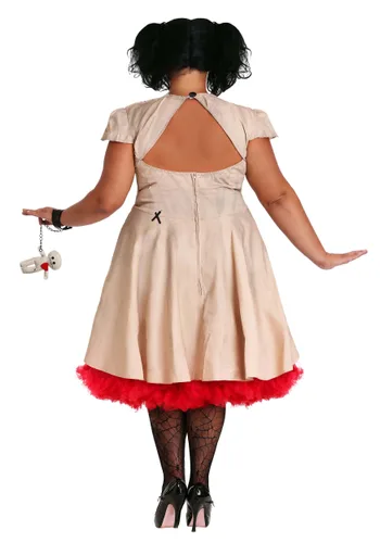 Vista 2 de Disfraz para mujer de muñeca de vudú talla Plus Multicolor