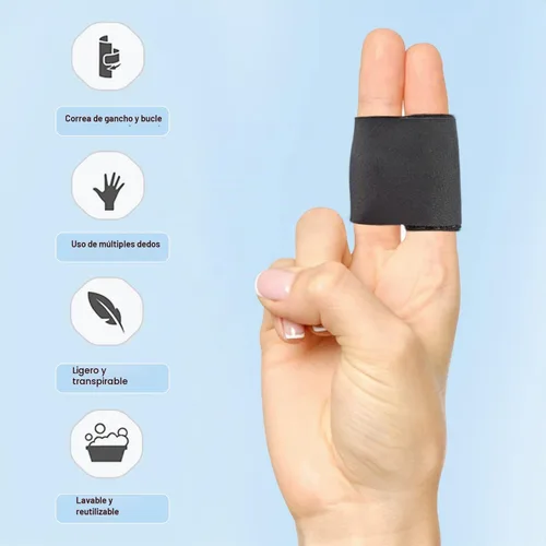 Vista 2 de Férulas Envolventes para Dedos Reutilizables Cinta Buddy para Dedos Férula Ajustable para Dedos Férulas para Dedo en Gatillo Soporte para Dedo