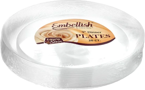 Vista 10 de Embellish - cuencos y platos de plástico duro transparente, Paquete de 60