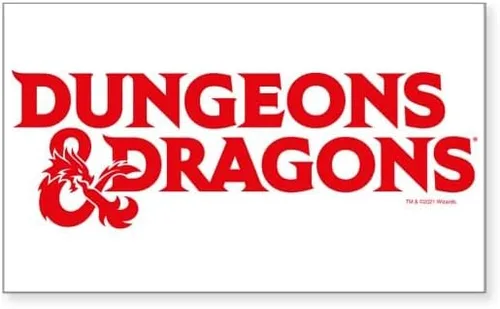 Vista 4 de CafePress Pegatina rectangular para parachoques con logotipo rojo de Calabozos y Dragones