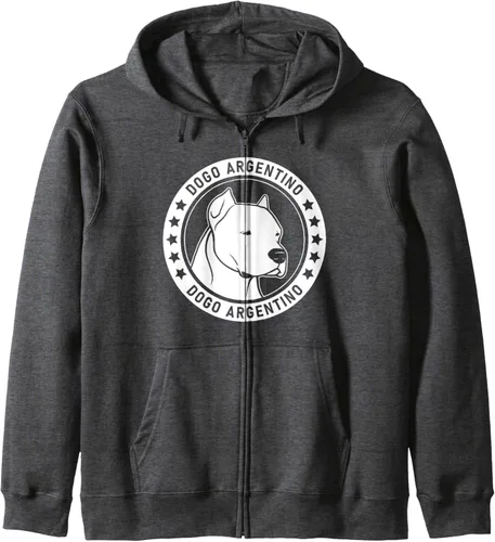 Vista 4 de Dogo Argentino - Sudadera con capucha y cremallera para perro