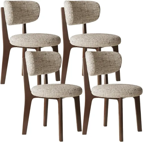 Vista 25 de YVYKFZD Solid Wood Dining Chairs, Armless Dining Room Chair Set, Upholstered Kitchen Chairs, Living Room Chair with Removable Fabric Seat Cushion