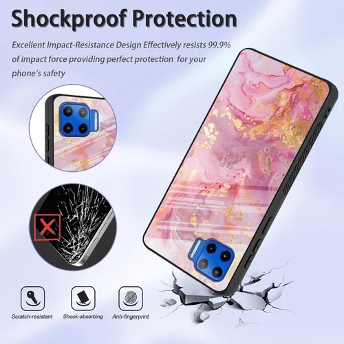 Vista 237 de Funda para Motorola Moto Edge 2022, cubierta trasera de vidrio templado con protector de pantalla, funda protectora a prueba de golpes para Motorola