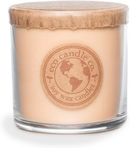 Vista 22 de ECO CANDLE CO. Vela reciclada, té negro y miel, 6 oz. - Aromas de té picante, nuez moscada, miel y naranja - 100% cera de soja, sin plomo, etiqueta