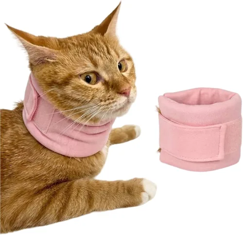 Vista 8 de Funda para cuello de gato, transpirable y ajustable, collar isabelino para recuperación poscirugía, protección antiarañazos y anti-lamido, cono B