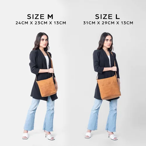 Vista 5 de LEABAGS Bolso bandolera de cuero - Bolso vintage de cuero genuino de búfalo - Bolso de mensajero de hombro para hombres y mujeres Maletín Milano