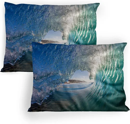 Vista 8 de Lunarable Juego de 2 fundas de almohada de caricaturas, automóvil deportivo de velocidad moderna, imagen exquisita del automóvil, ropa de cama