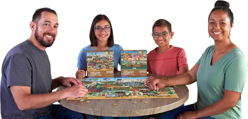 Vista 6 de RoseArt - País de origen- Mount Rushmore - Rompecabezas de 1000 piezas para adultos