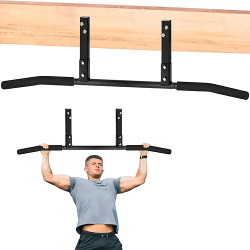 Vista 8 de ATENTO Pull Up Bar, Chin Up Bars Ceiling Mount, Workout for Home Gym, Beam, Crossfit - Heavy-Duty, Foam Grip, Easy installation
