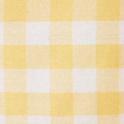 Vista 3 de DII Checkered Tabletop Collection 100% algodón, lavable a máquina, camino de mesa, 14x108, amarillo