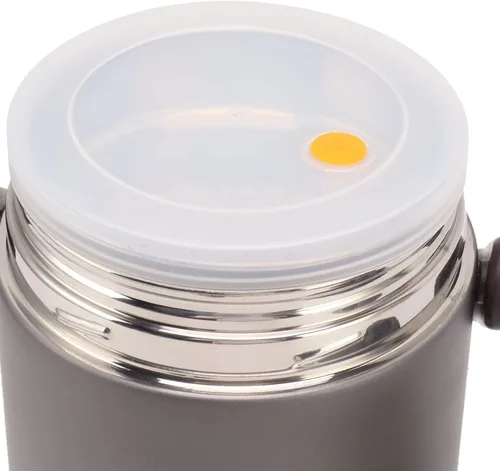 Vista 7 de Contenedor de alimentos aislado, lonchera térmica de 2 L, contenedor de alimentos aislado gris oscuro, contenedor de alimentos con aislamiento