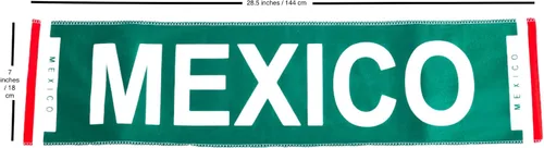 Vista 3 de Juego de 5 piezas para fanáticos del fútbol mexicano 2026, camisa, bufanda, diadema, pulsera, pintura facial