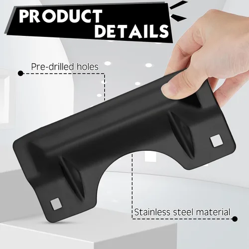 Vista 3 de Landhoow 2 piezas de 3 x 7 pulgadas, cubierta de placa de acero inoxidable para puerta de seguridad, contra entrada forzada, fácil de instalar