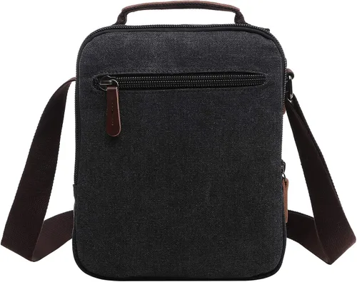Vista 3 de AMJ Bolso bandolera para hombre bolso cruzado de lona bolso vintage para viajes trabajo negocios