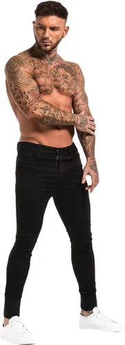 Vista 5 de GINGTTO - Jeans rasgados, elásticos y ajustados para hombre