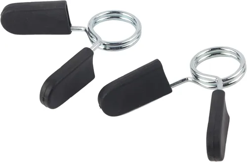 Vista 5 de Dioche Collares de clip de resorte de 1 pulgada, 2 abrazaderas de barra estándar para mango de mancuernas suave o barra de levantamiento de pesas