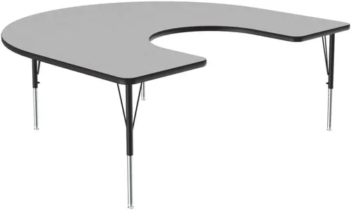 Vista 39 de Correll Mesa rectangular de actividades para el aula de 24 x 48 pulgadas, altura ajustable (19 a 29 pulgadas), parte superior de granito gris, borde