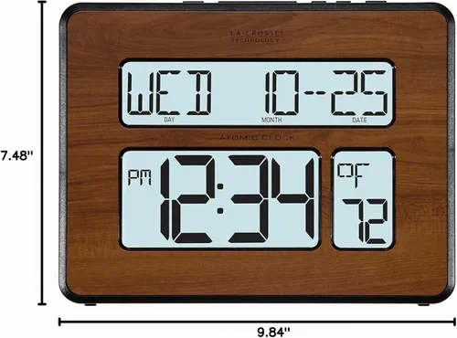 Vista 8 de La Crosse Technology 513-1419BL-WA-INT Reloj con calendario digital completo grande atómico