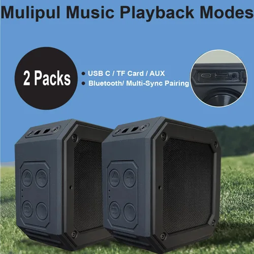 Vista 3 de BIRDIE79 Paquete de 2 altavoces Bluetooth para carrito de golf Estéreo de 30 W Montaje magnético IPX7 impermeable Resistente y a prueba