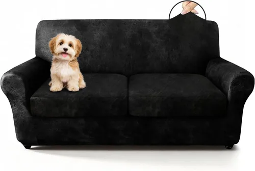 Vista 18 de ANARACHON - Funda elástica para sillón con aspecto de piel, 1 pieza Negro