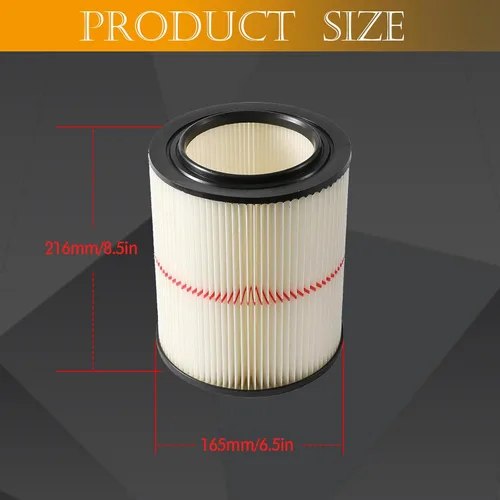 Vista 4 de 17816 Filtro para Craftsman Shop Vac 9-17816 Filtro de repuesto para aspiradora de 5 galones y más grandes, filtro de aire húmedo y seco 917816