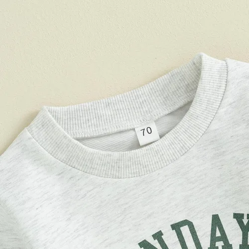 Vista 5 de Gueuusu Conjunto de 2 piezas de sudadera de manga larga para bebé niño y niño pequeño