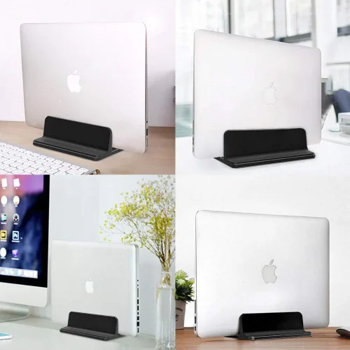 Vista 5 de Soporte vertical de escritorio con base ajustable, soporte para laptop compatible con todos los portátiles, MacBook, Surface, Dell, juegos, iPad