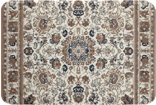 Vista 24 de Erosebridal Alfombras de baño vintage art decó, alfombra de baño antideslizante con medallón oriental rojo, 16 x 24 pulgadas, estilo bohemio, turco