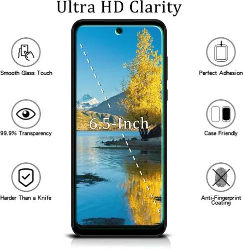 Vista 2 de MAYtobe Paquete de 2 protectores de pantalla de vidrio templado diseñados para Motorola Moto G Power 2022, antiarañazos, sin burbujas